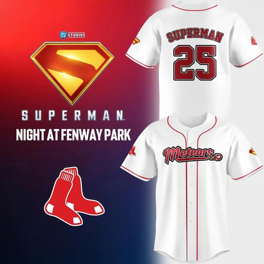 Boston Red Sox x Superman Night At Metropolis Meteors 2025 Baseball Jersey Gifts For Baseball Lovers