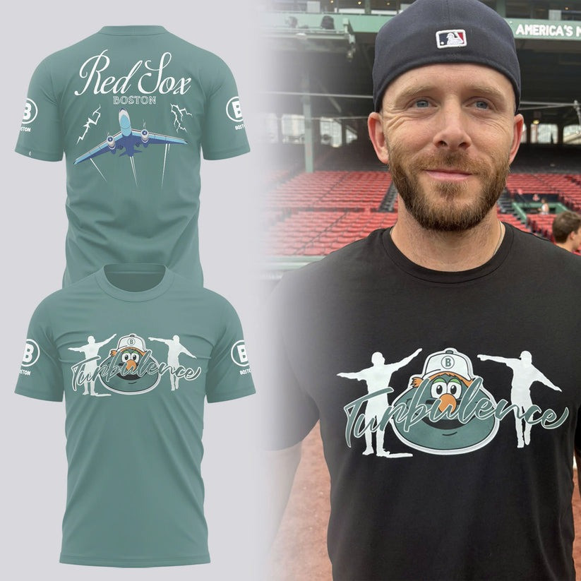Boston Red Sox x Turbulence 2025 Green T-Shirt Unique Gift For Fan Lovers
