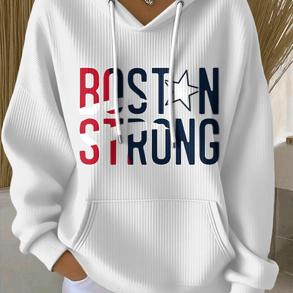 Boston Strong Football Hoodie New England Patriots Apparel Gift For Girlfriend