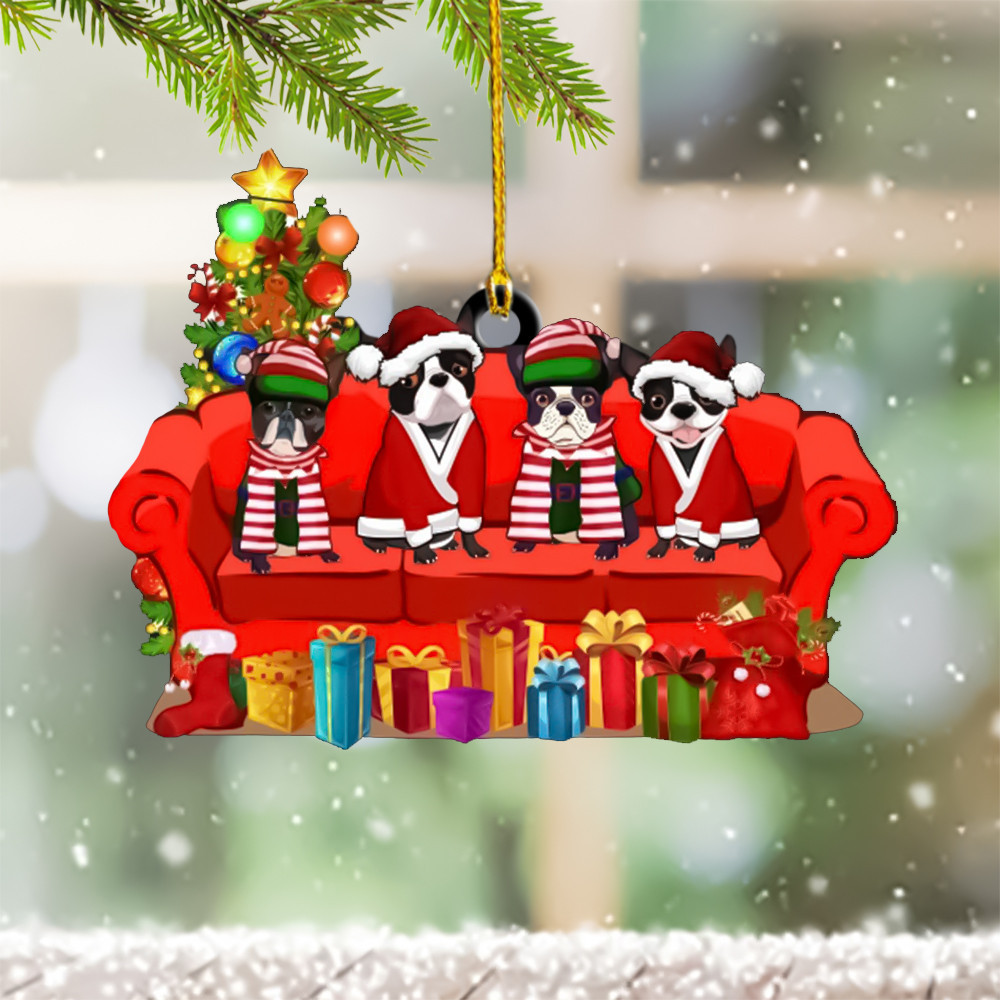 Boston Terrier Christmas Ornament Boston Terrier Lover Funny Christmas Tree Ornament 2024