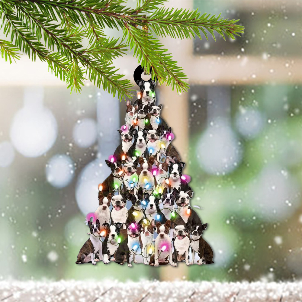 Boston Terrier Christmas Ornament Dog Boston Terrier Xmas Tree Decorations Gifts For Him Her
