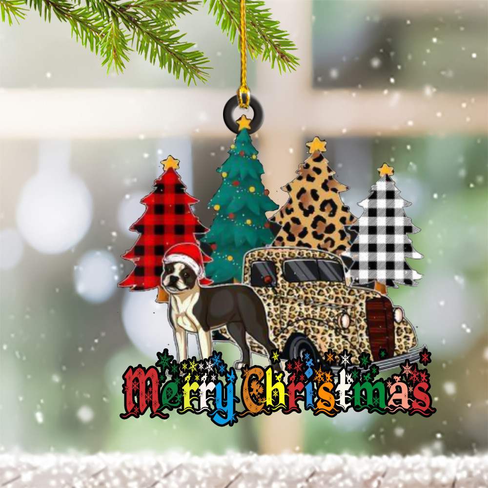 Boston Terrier Christmas Ornament Xmas Tree Decorations Ideas Boston Terrier Owner Gifts