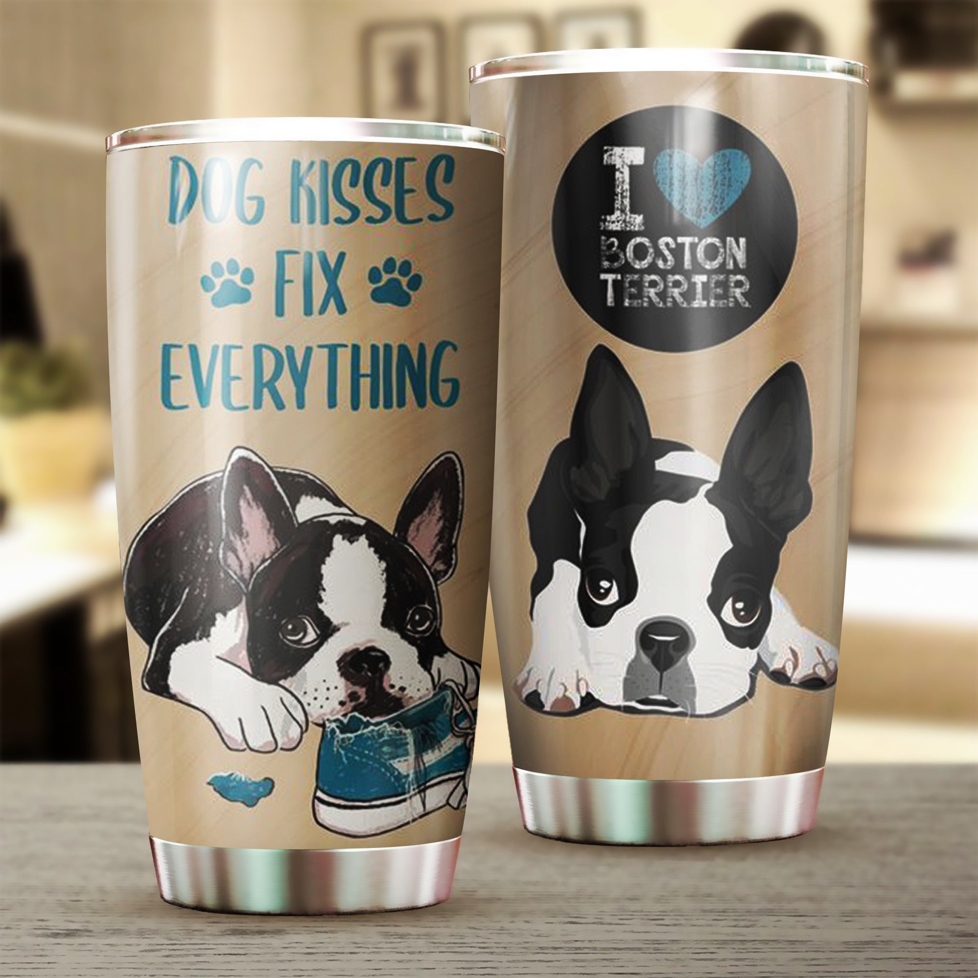 Boston Terrier Dog Kisses Fix Everything Tumbler I Love Boston Terrier Tumbler Gifts For Her Boston Terrier Dog Kisses Fix Everything Tumbler I Love Boston Terrier Tumbler Gifts For Her
