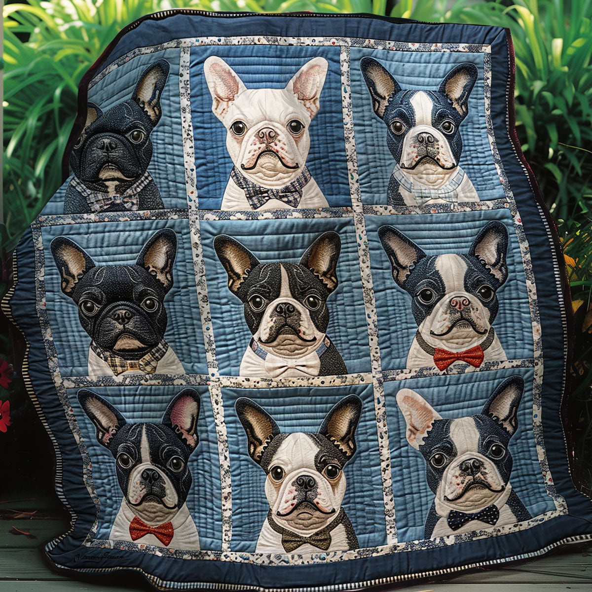 Boston Terrier Quilt Blanket Best Throw Blanket Christmas Gifts For Wife