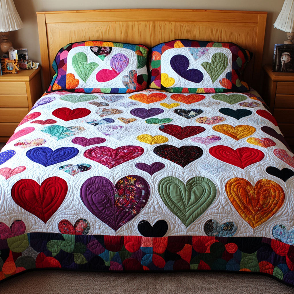 Bound By Love Quilted Bedding Set Heartwarming Bedding Gift for Loved Ones