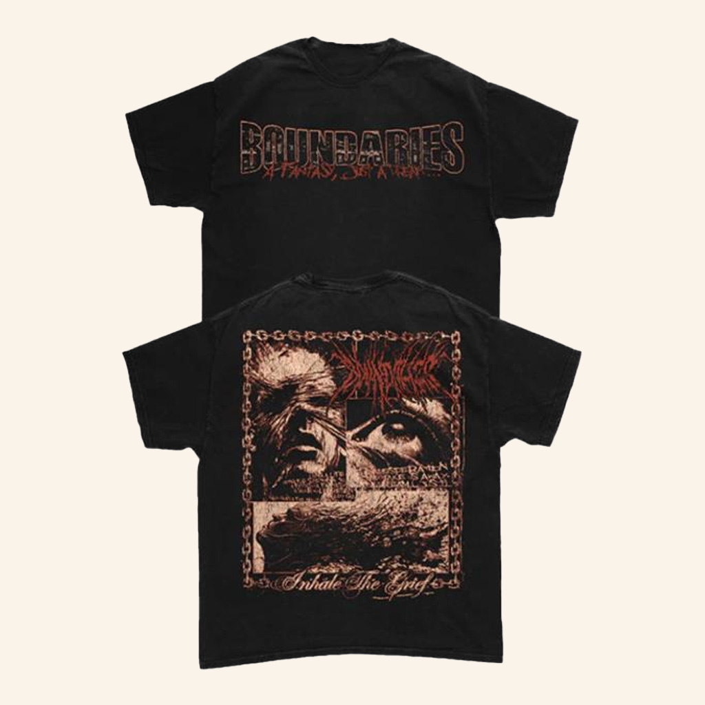 Boundaries Merch Inhale The Grief Black T-Shirt Gifts For Dad