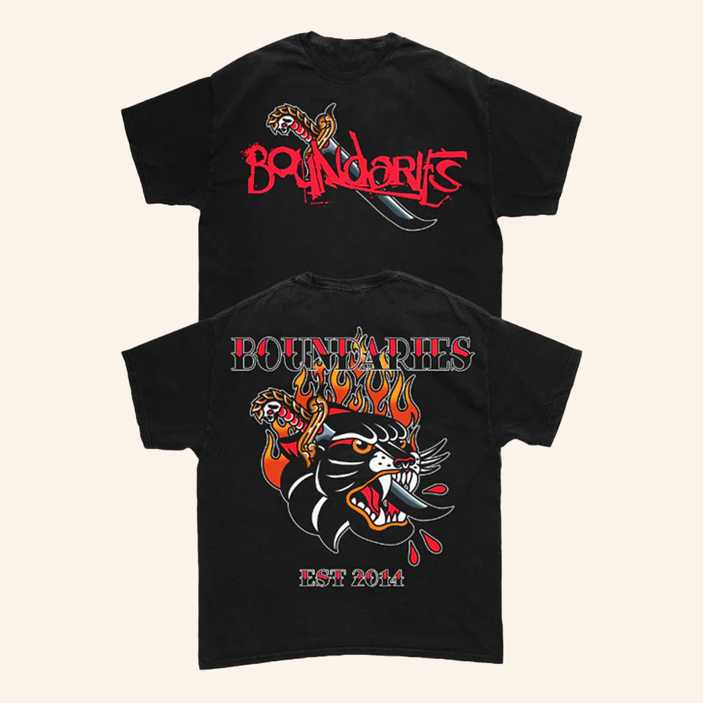 Boundaries Merch Panther Black T-Shirt Gifts For Husband Boundaries Merch Panther Black T-Shirt Gifts For Husband