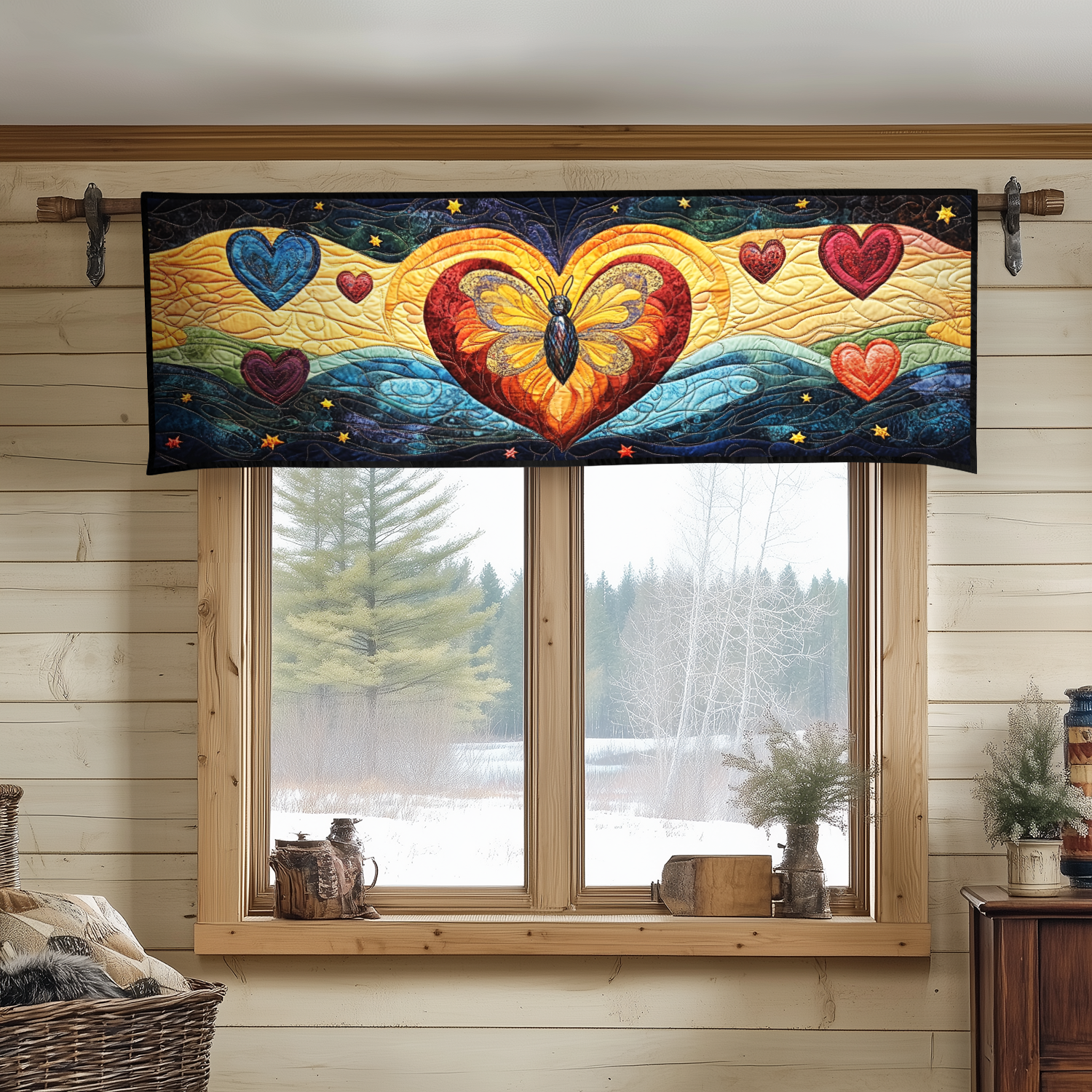 Boundless Heart Quilted Valance Entryway Decor Good Christmas Gifts