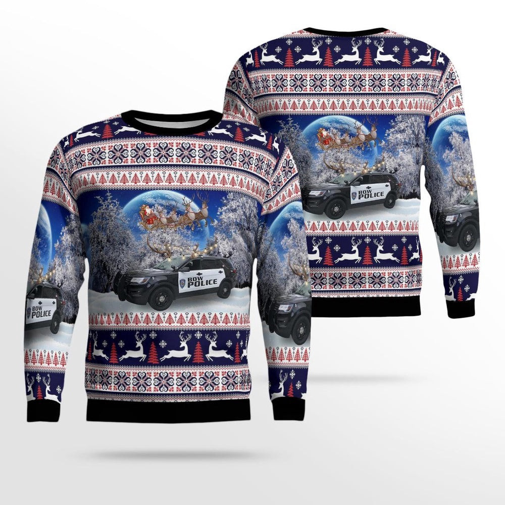 Bow New Hampshire Police Department AOP Ugly Sweater Unisex Christmas Gift