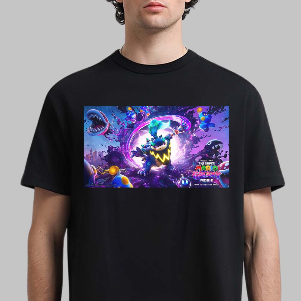 Bowser Jr New Landscape Poster T-Shirt The Super Mario Galaxy Movie Shirt Gift For Fans
