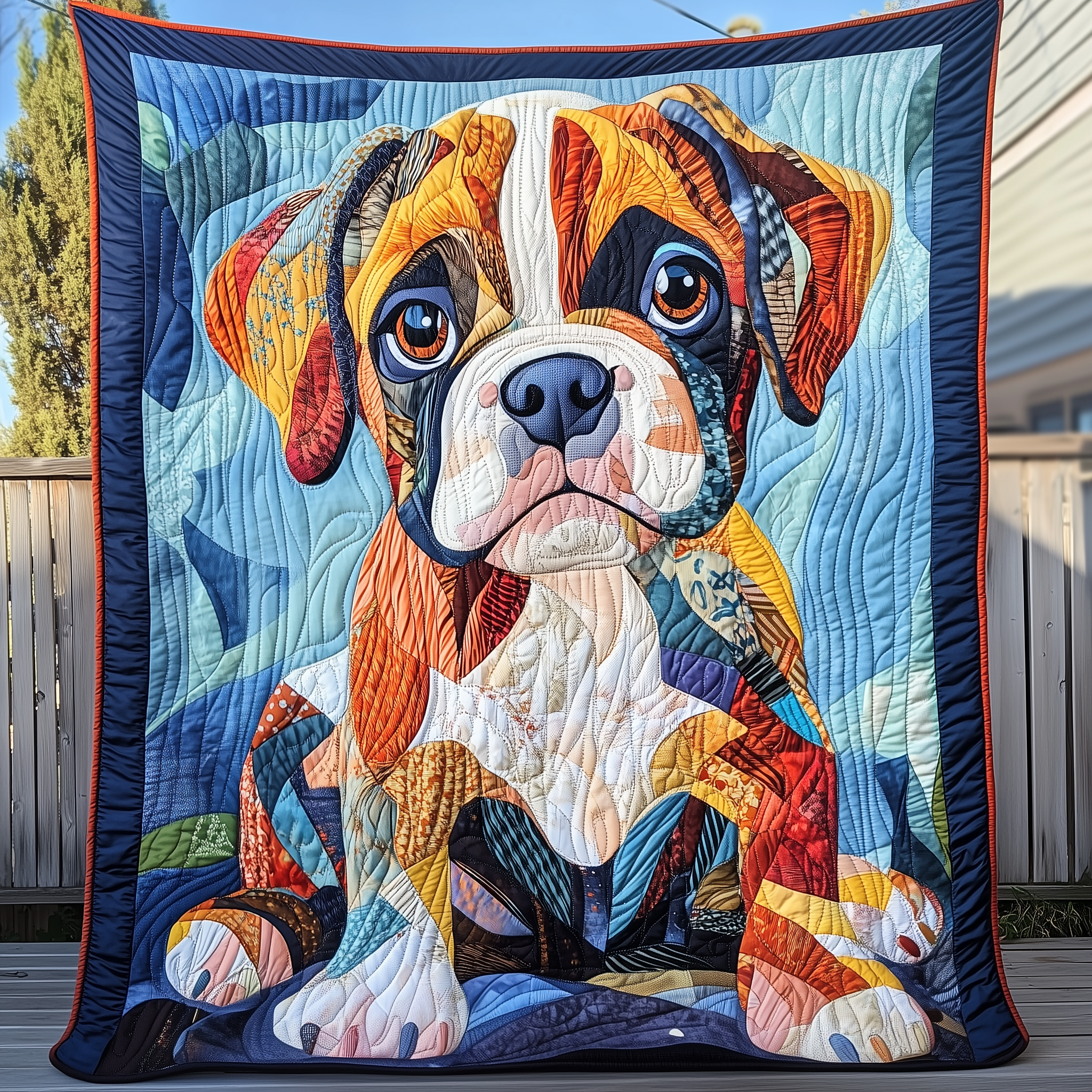 Boxer Dog Quilted Blanket Christmas Quilted Blanket Christmas Gifts For Parents