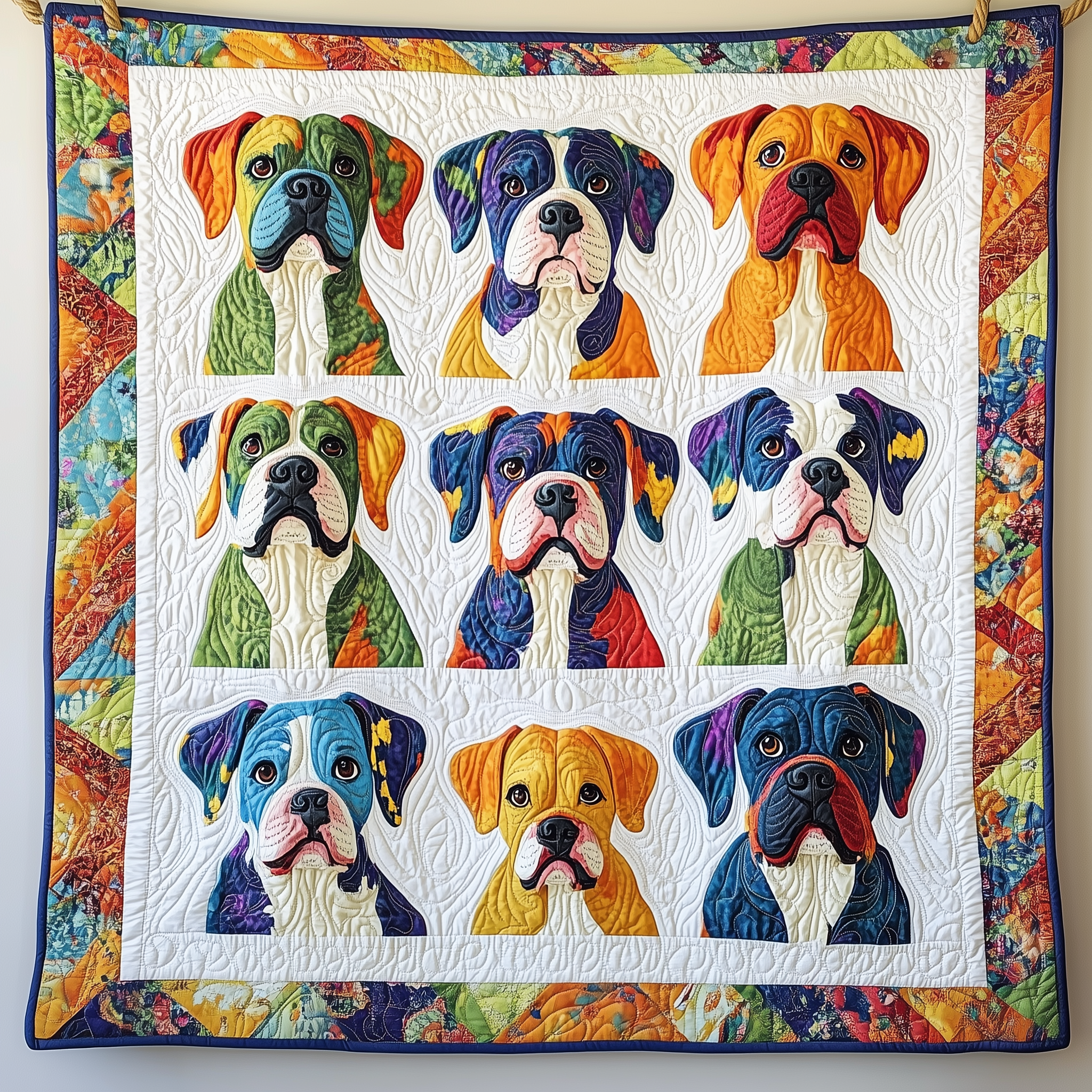 Boxer Dog Quilted Blanket Christmas Quilted Blanket Christmas Gifts For Per Lovers