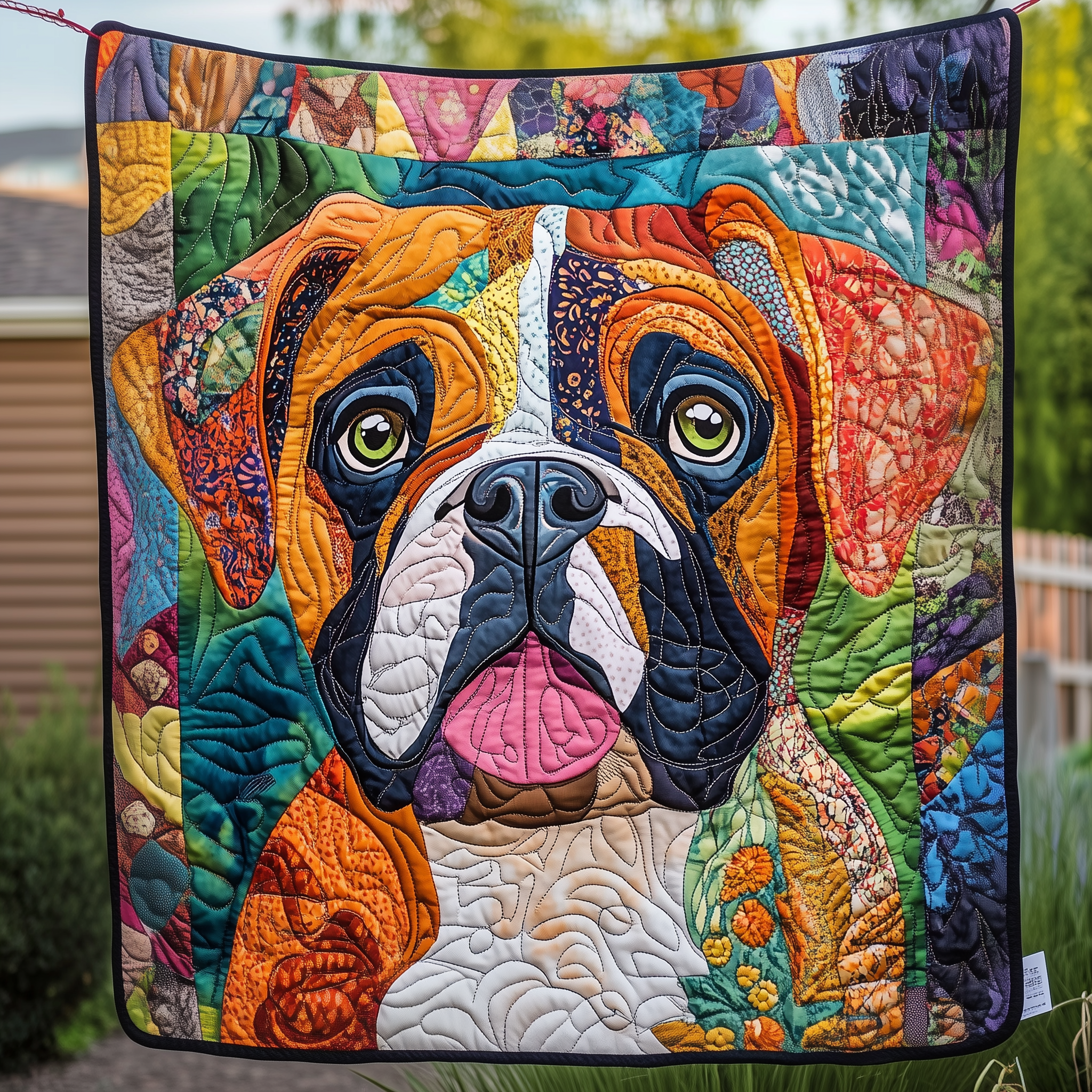 Boxer Dog Quilted Blanket Christmas Throw Blanket Christmas Ideas For Pet Owners