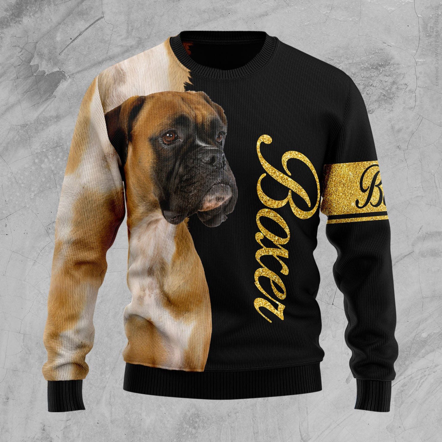 Boxer Half Dog Ugly Christmas Sweater Animal Themed Christmas Gifts For Dog Owners