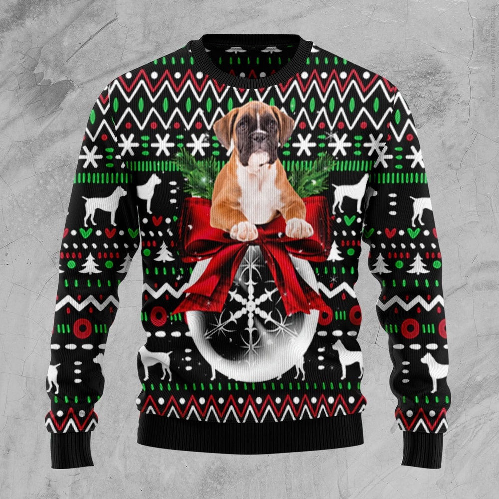 Boxer Xmas Ball Ugly Christmas Sweater Christmas Gift