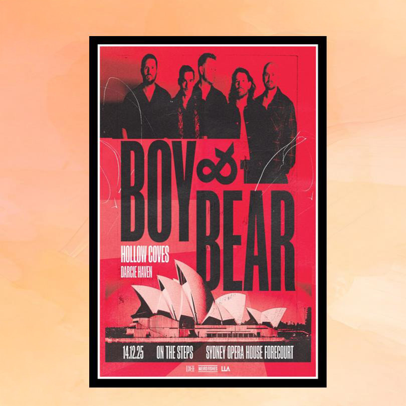 Boy And Bear Merch Sydney Opera House Forecourt December 14 2025 Concert Poster Home Decor