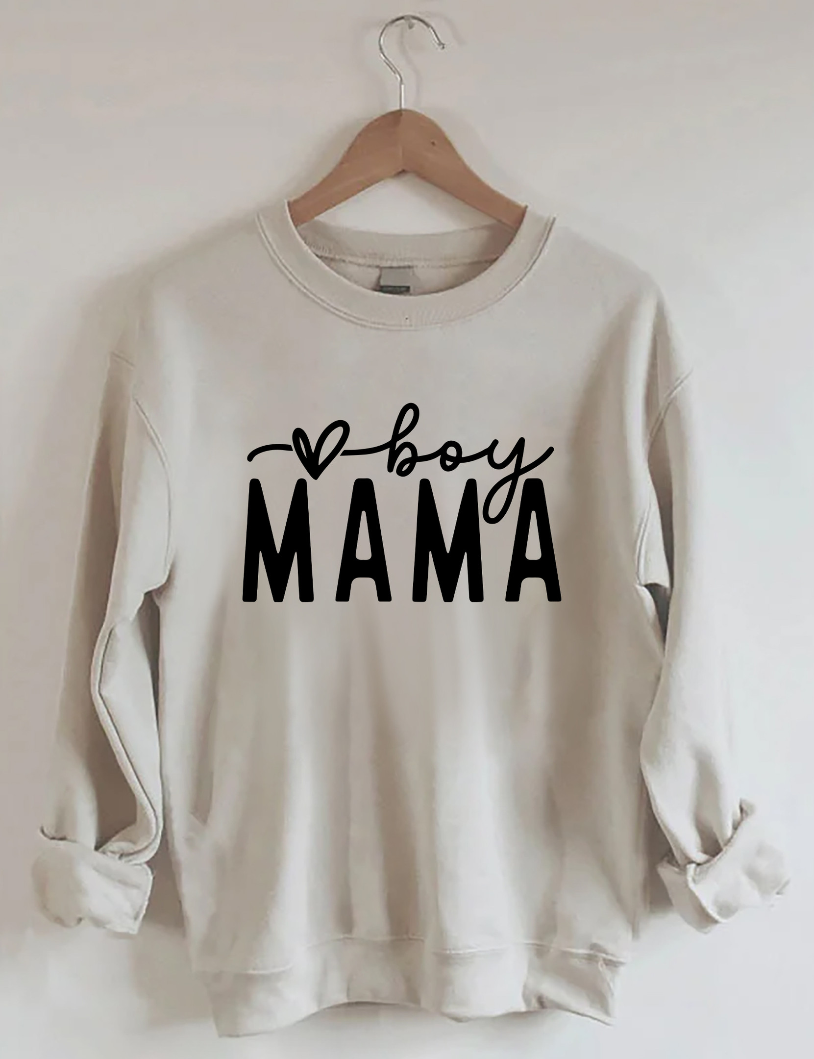 Boy Mama Sweatshirt Humorous Style Funny Sweatshirt Unique Presents For Mother