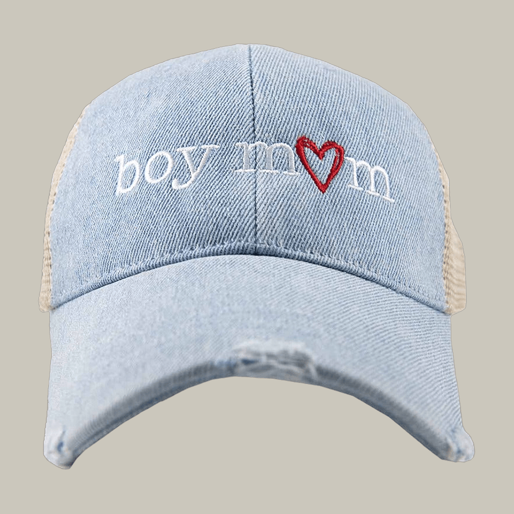Boy Mom Katydid Denim Trucker Hat Katydid Boy Mom Cap Unique Gift Ideas