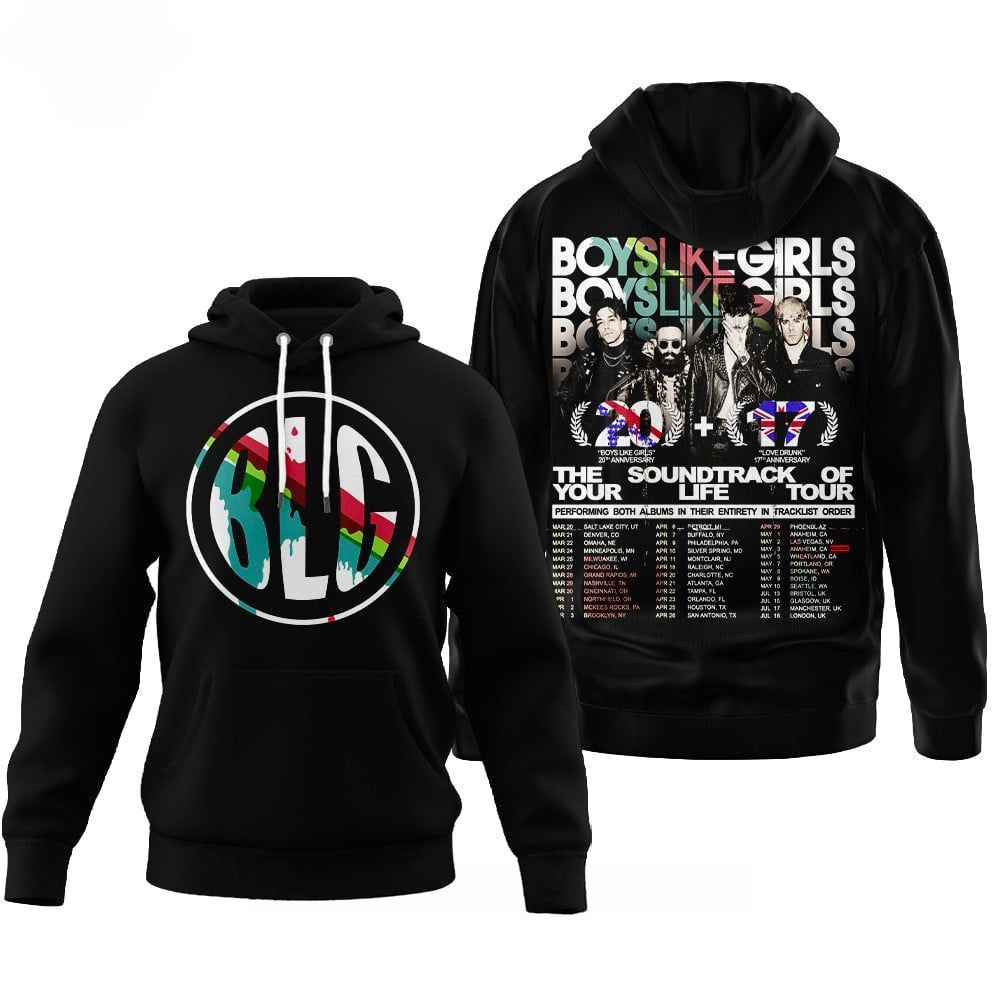 Boys Like Girls The Soundtrack Of Your Life Tour Hoodie Boys Like Girls Merch Gifts For Fans