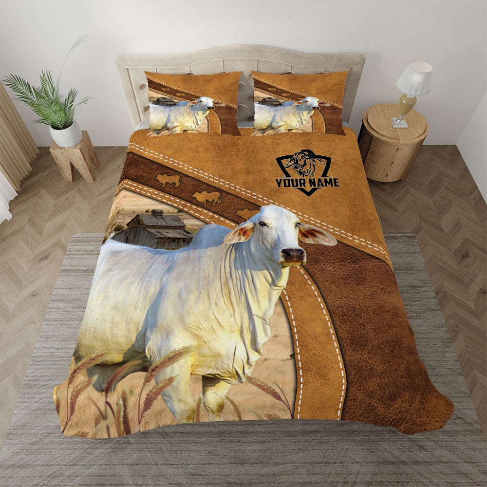 Brahman Cattle Customized Bedding Set Thoughtful Wedding Gifts
