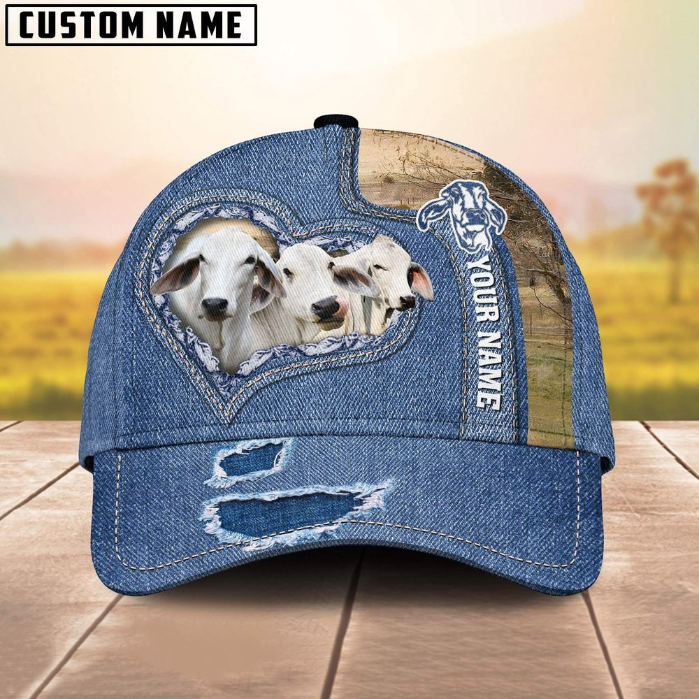 Brahman Customized Name Denim Cap Farm Cap Farmer Baseball Cap Gift For Farmer