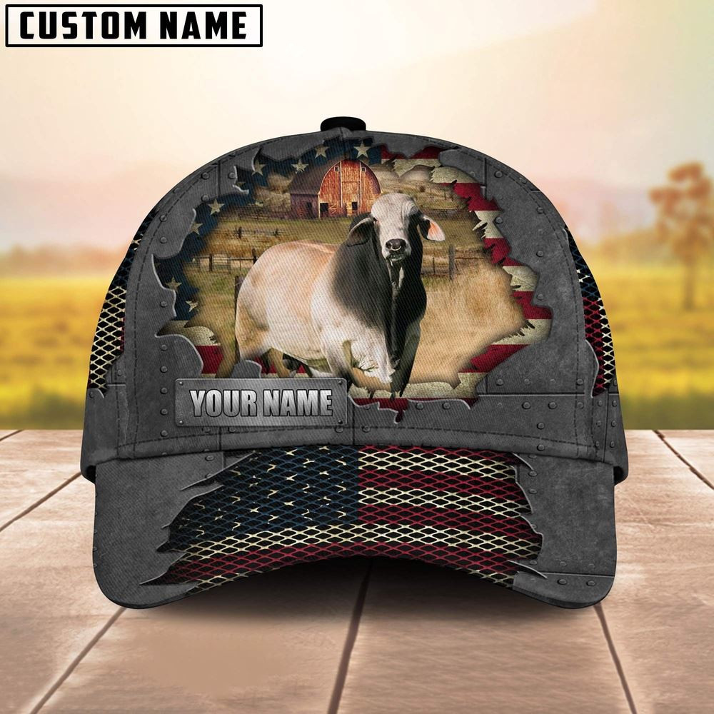 Brahman Customized Name US Flag Net Cap Farm Cap Farmer Baseball Cap Gift For Farmer