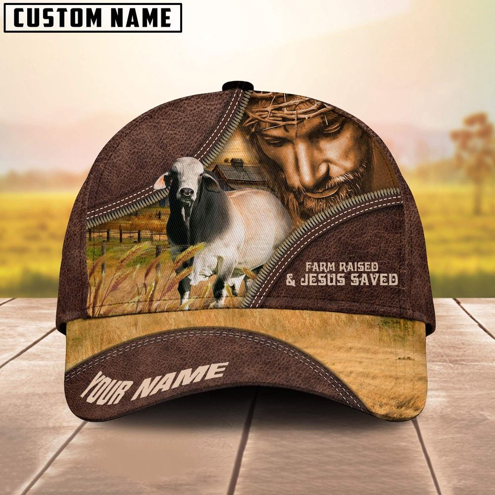 Brahman Farm & Jesus Customized Name Cap Farm Cap Farmer Baseball Cap Gift For Farmer