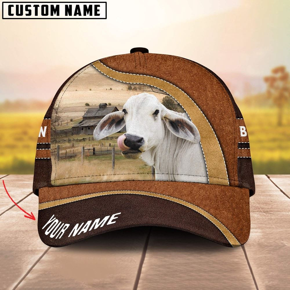 Brahman Happy Face Customized Name Cap Farm Cap Farmer Baseball Cap Gift For Farmer