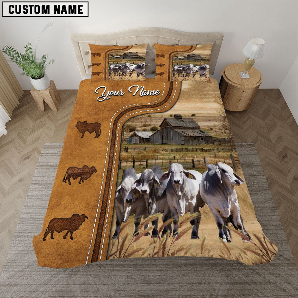 Brahman On The Farm Personalized Name Bedding Set Thoughtful Wedding Gifts
