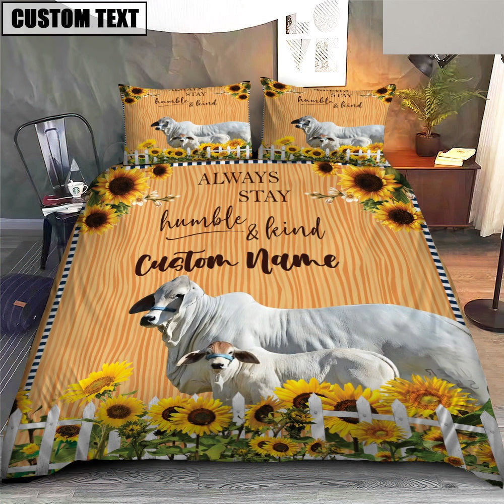 Brahman Stay Humble And Kind Bedding Set Farm Bedding Set Thoughtful Wedding Gifts