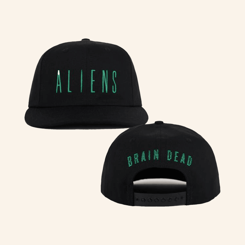 Brain Dead Merch Brain Dead X Aliens Snapback Hat Black Embroidered Gifts For Him Brain Dead Merch Brain Dead X Aliens Snapback Hat Black Embroidered Gifts For Him