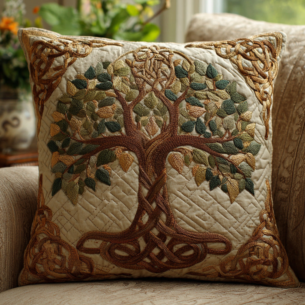 Branches of Being Quilted Pillow Case Home Decor Pillow Covers Tree Of Life Christmas Gifts