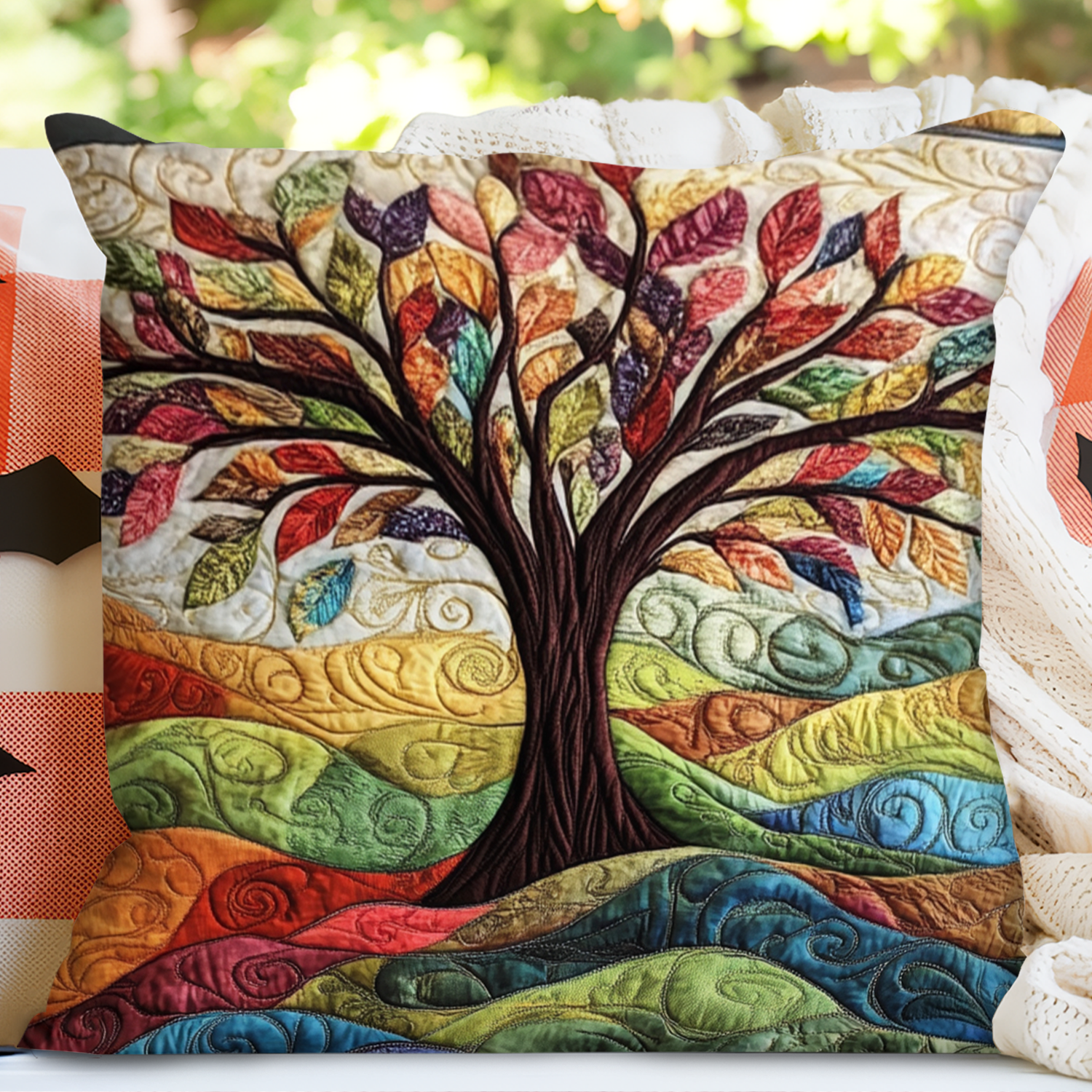 Branching Hope Quilted Pillow Case Decorative Pillow Covers Tree Of Life Gifts For Her