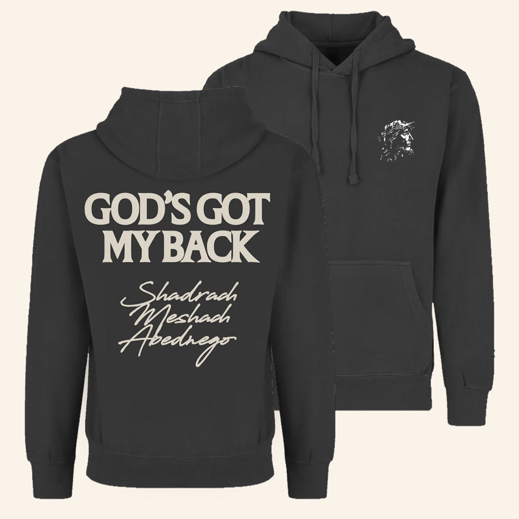 Brandon Lake Merch God's Got My Back Hoodie Black Gifts For Christian Friends
