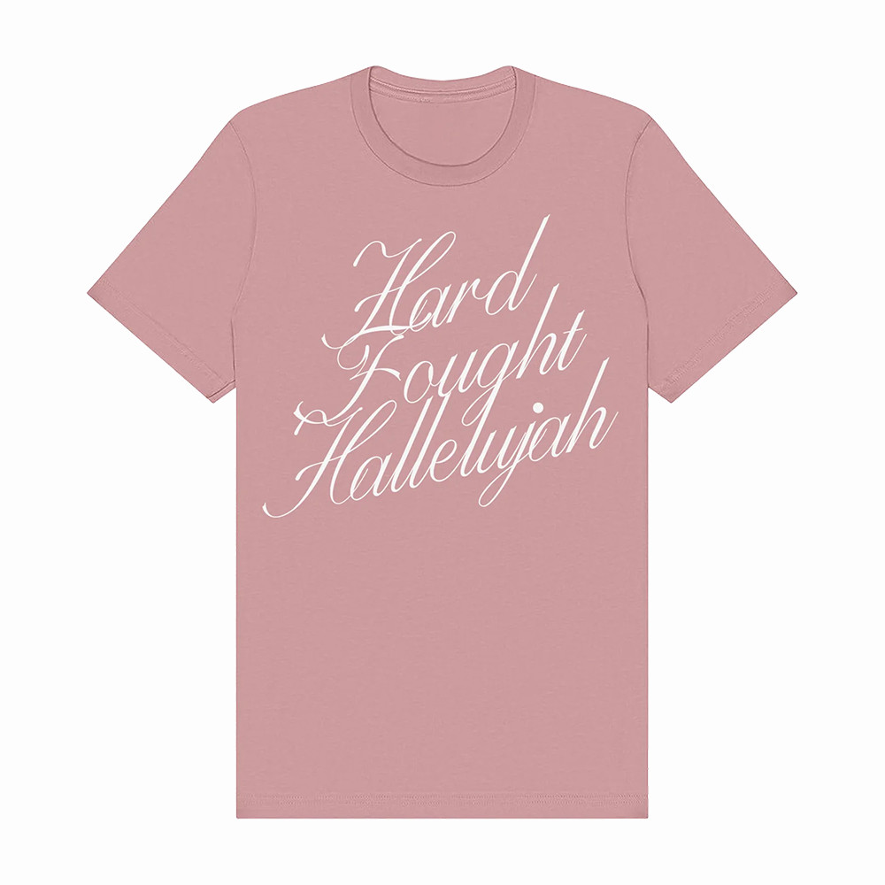 Brandon Lake Merch Hard Fought Hallelujah Cursive Graphic T-Shirt Gift For Her
