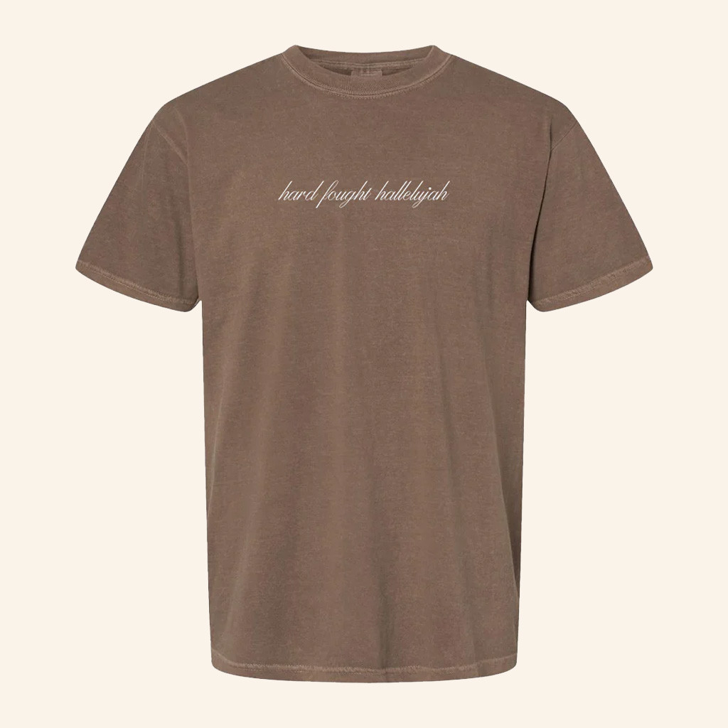 Brandon Lake Merch Hard Fought Hallelujah Script T-Shirt Gifts For Music Fans