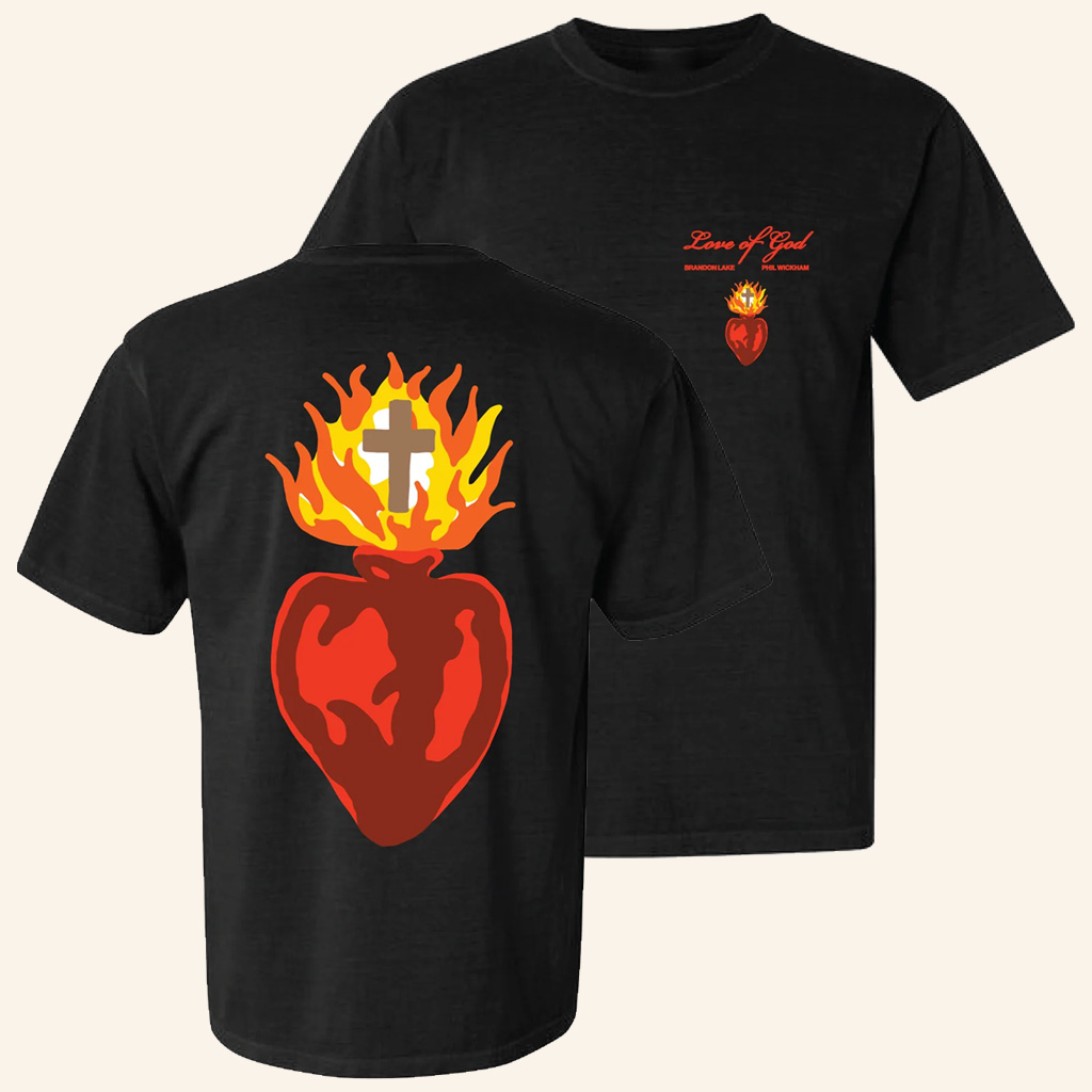 Brandon Lake Merch Love Of God Heart T-Shirt Christian Apparel Gifts For Music Fans
