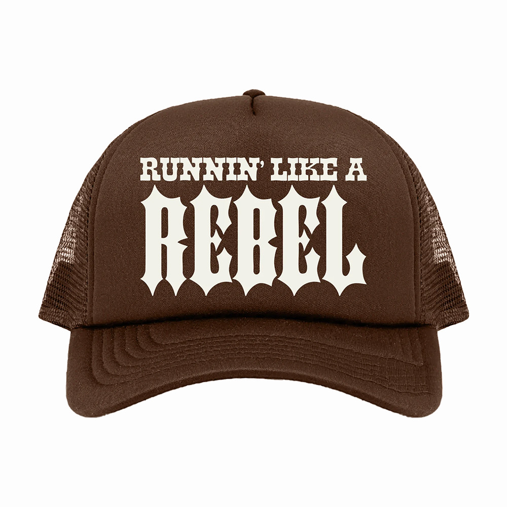 Brandon Lake Merch Runnin Like A Rebel Brown Trucker Hat Gift For Adventurers