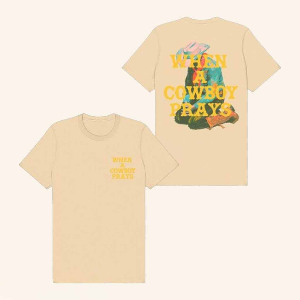 Brandon Lake Merch When A Cowboy Prays T-Shirt Best Gifts For Music Lovers Brandon Lake Merch When A Cowboy Prays T-Shirt Best Gifts For Music Lovers