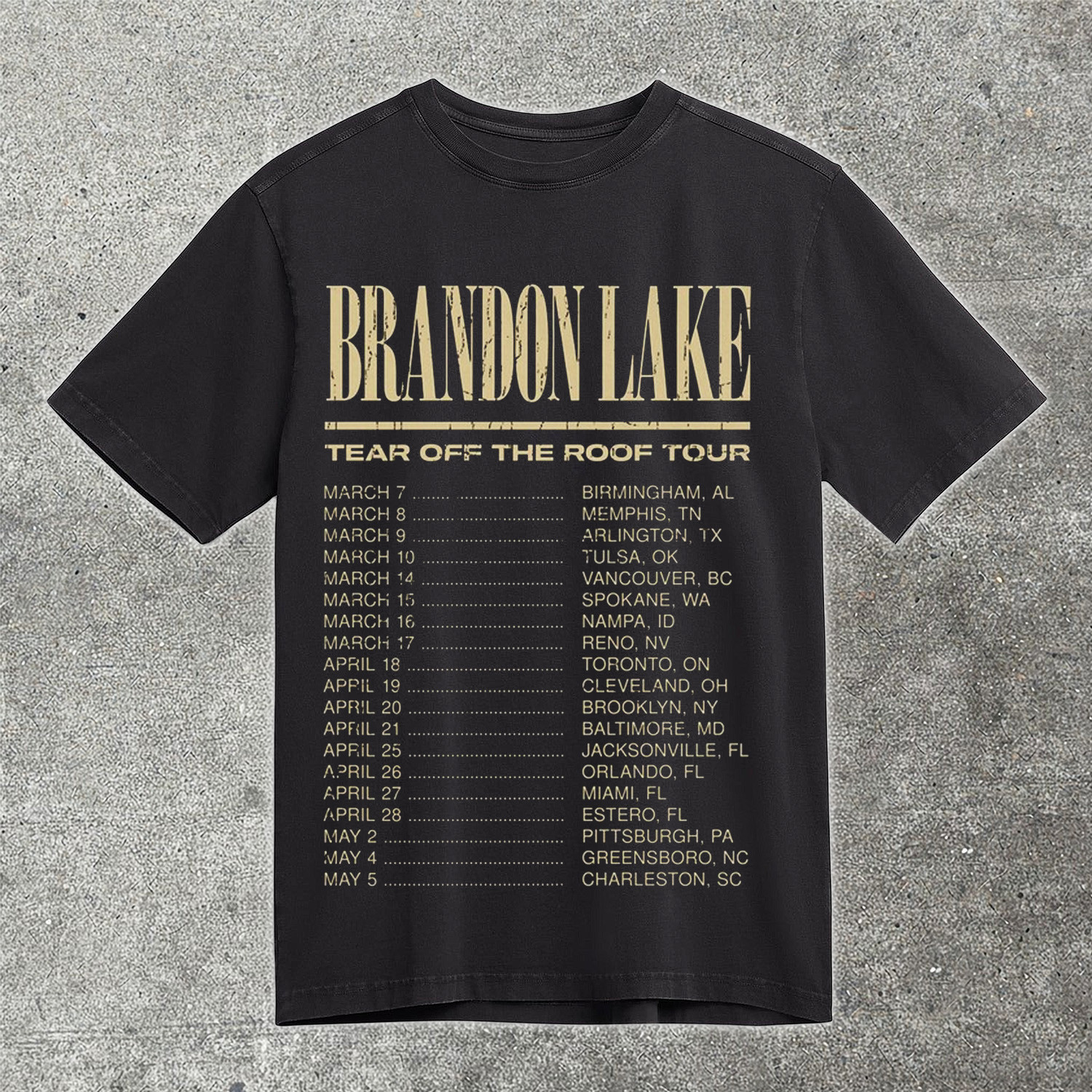 Brandon Lake Tear Off The Roof Tour T-Shirt Christian Worship Concert Merch Best Gift For Fans 2026