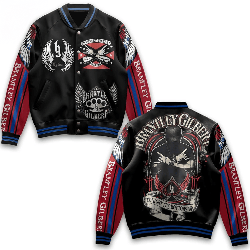 Brantley Gilbert BG Nation Limited Edition Baseball Jacket Brantley Gilbert Merch Fans Gifts
