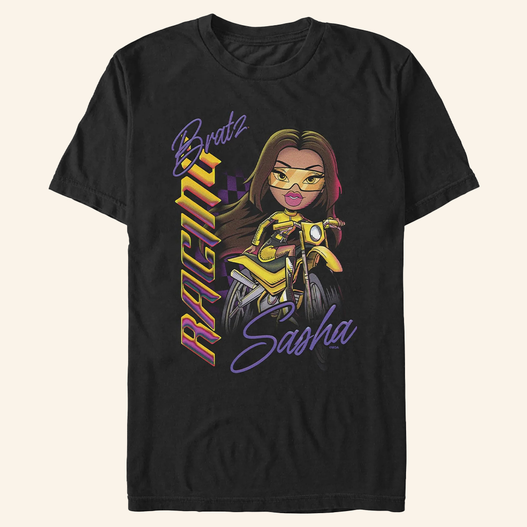 Bratz Merch Scorchin' Sasha T-Shirt Bratz Racing Shirt Gifts For Besties