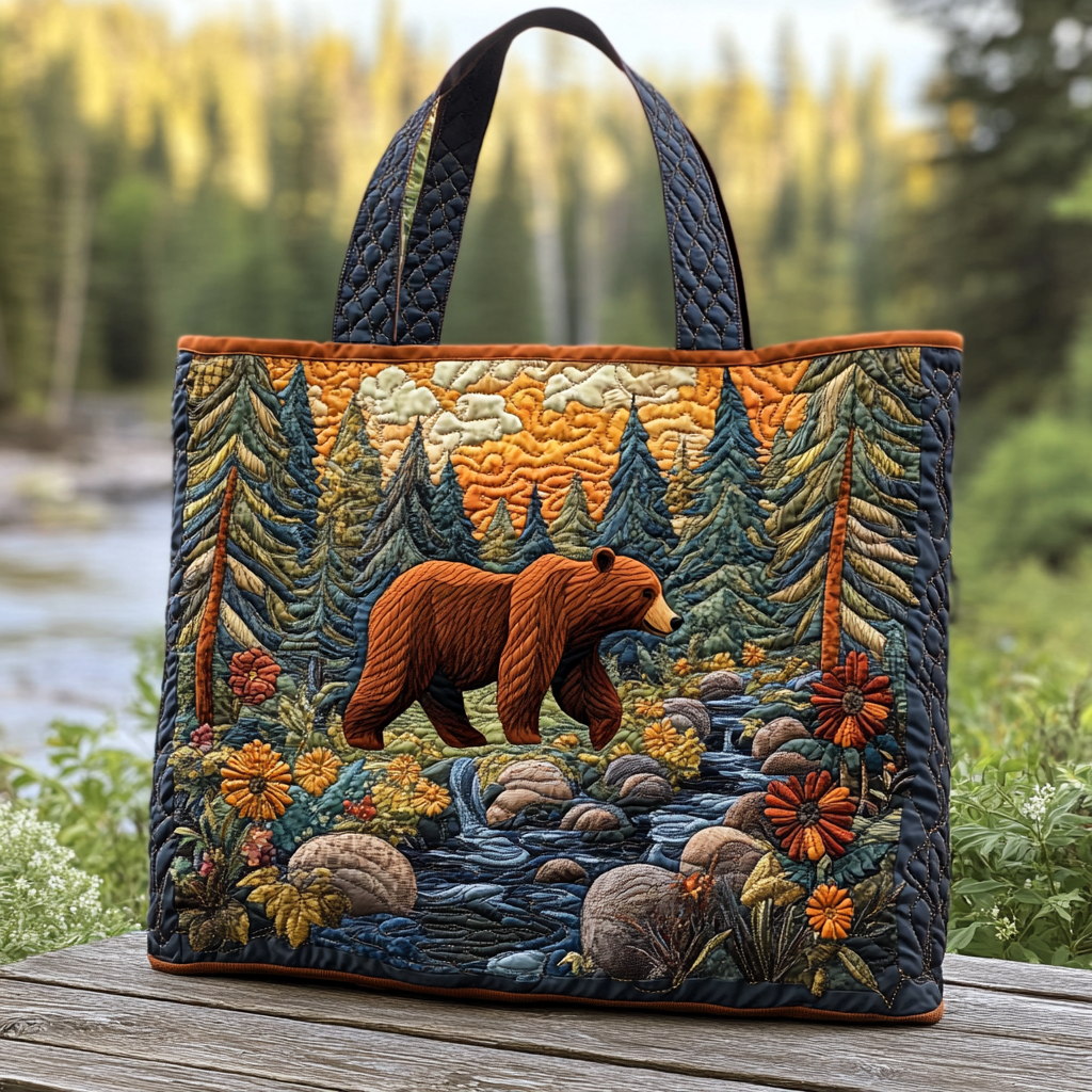Brave Bear Quilted Tote Bag Bear Christmas Presents