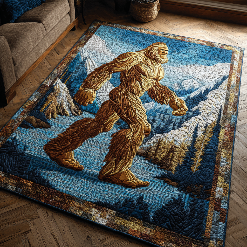 Brave Bigfoot Area Rug Christmas House Decor Bigfoot Gift Items