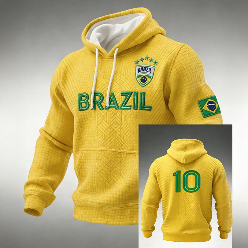 Brazil 2026 FIFA World Cup 10 Hoodie Game Day Clothing Soccer Lover Present