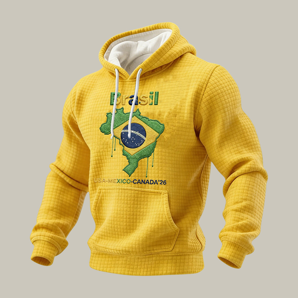 Brazil 2026 FIFA World Cup Hoodie Soccer Hooded Sweatshirt Game Day Gear