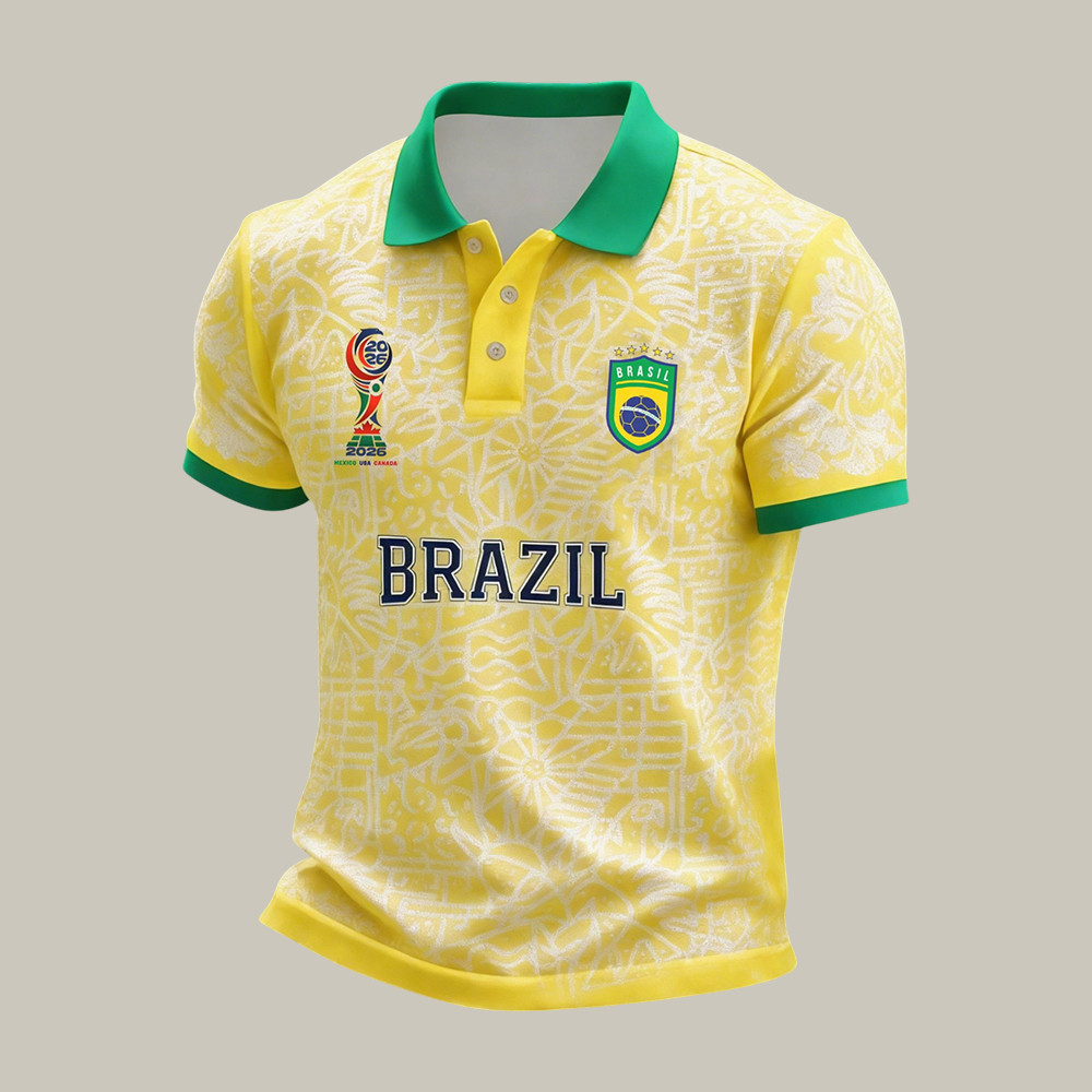 Brazil 2026 FIFA World Cup Polo Shirt Soccer Fan Merch Unique Gift For Father's Day
