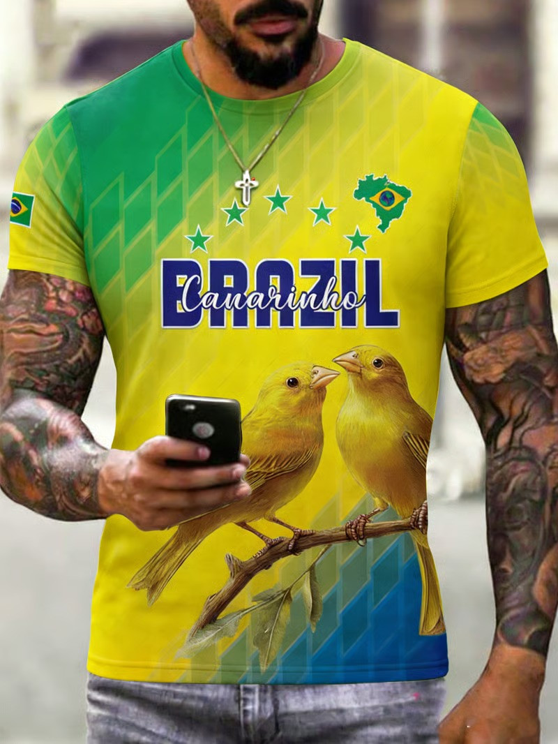Brazil Canarinho World Cup 2026 T-Shirt Canary Bird Soccer Fan Gear Clothing Gift For Fans