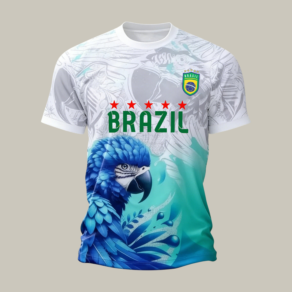 Brazil Concept Arara FIFA World Cup 2026 T-Shirt Brazil National Soccer Team Shirt Fan Gear
