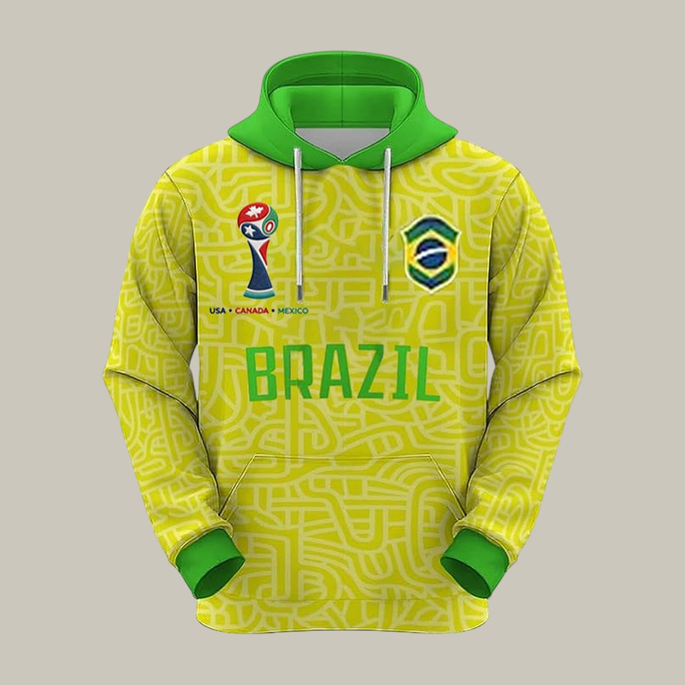 Brazil FIFA Club World Cup Bracket Hoodie World Cup Apparel Cool Gift For Dad